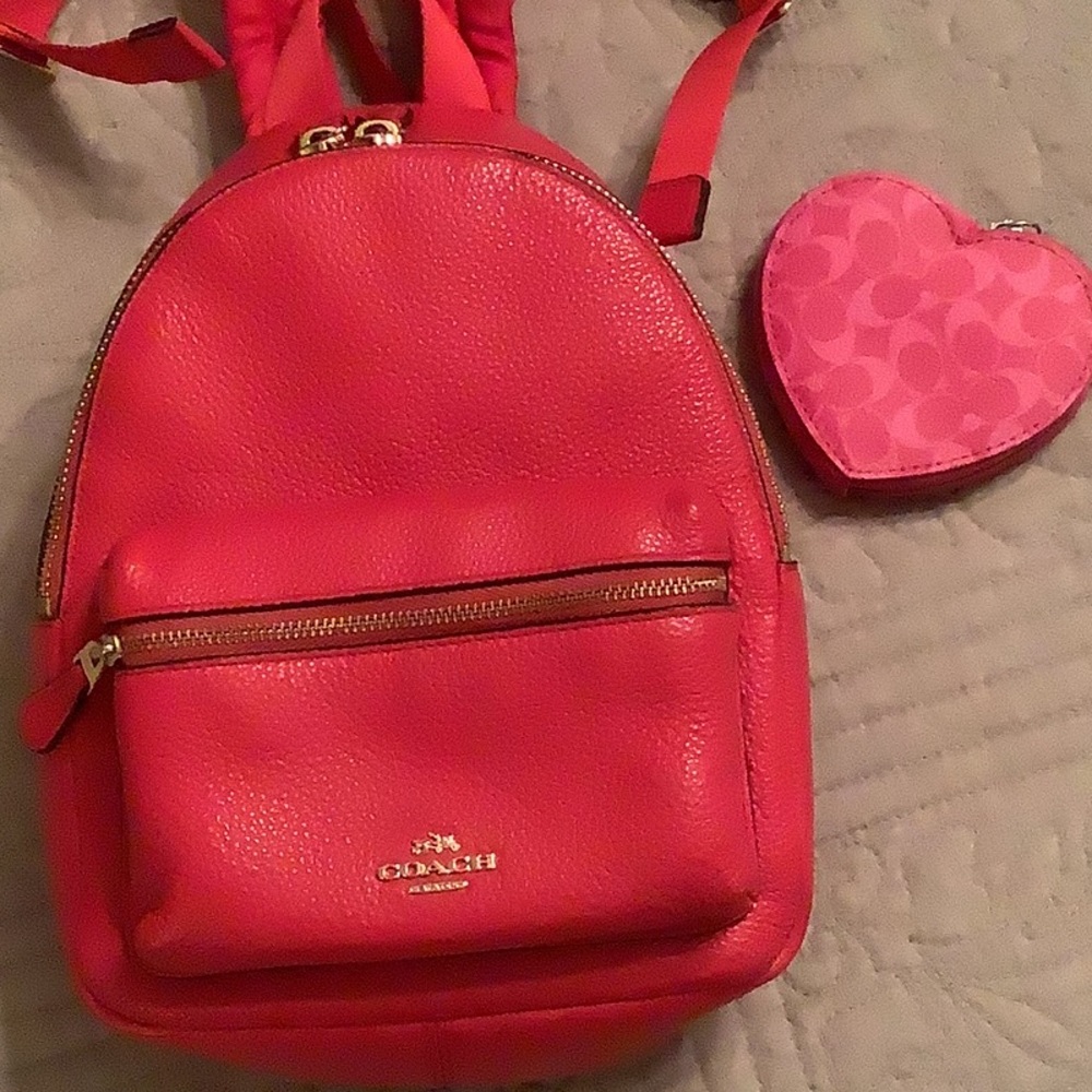 Coach Mini Charlie Backpack with Coach coin purse